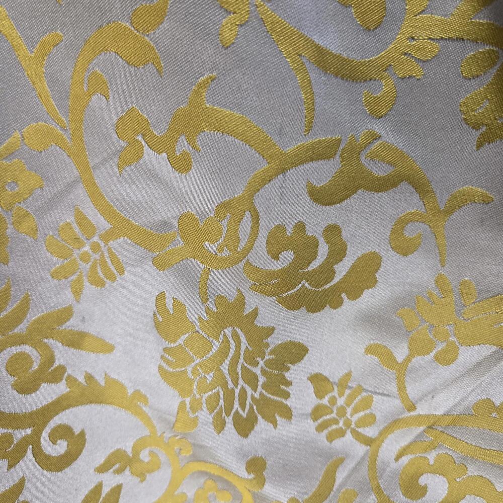Banana Republic 100% Silk Gold Floral Brocade Pencil Skirt 10 Luxe Regency - Picture 3 of 9